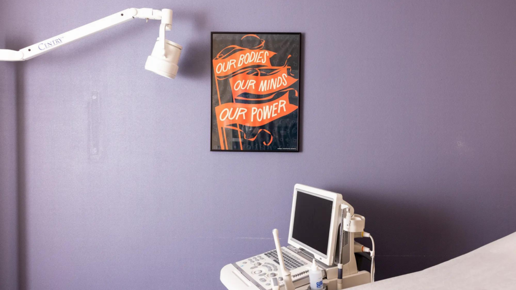 An ultrasound machine in one of the patient rooms at WE Health Clinic in Duluth, Minnesota. Treating travelers from other states is nothing new for the facility or the other abortion providers around the state. Credit:Jenn Ackerman, special to ProPublica