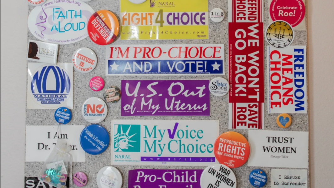 A bulletin board at the original location of the Red River Women’s Clinic.Photograph by Natalie Keyssar for The New Yorker