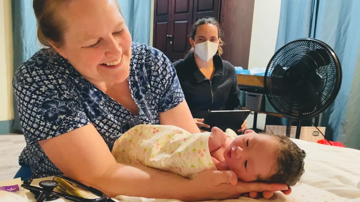 Freestanding birth centers like Maple Street Birth Center in rural Okanogan County, Washington where Sarah Simmons (left) is a midwife and co-owner, are facing mounting financial and regulatory pressures. (Courtesy Sarah Simmons)