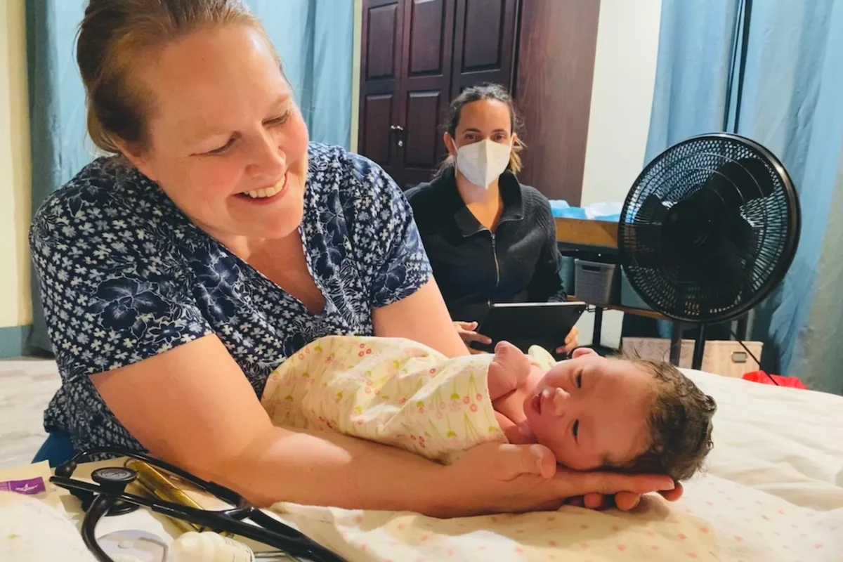 Freestanding birth centers like Maple Street Birth Center in rural Okanogan County, Washington where Sarah Simmons (left) is a midwife and co-owner, are facing mounting financial and regulatory pressures. (Courtesy Sarah Simmons)